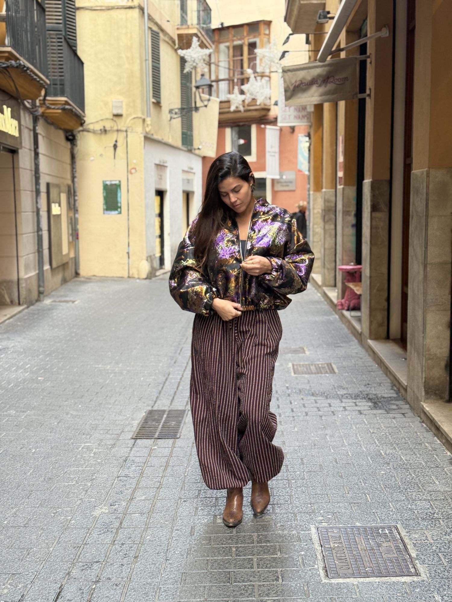 PANTALON GLOBO RAYAS